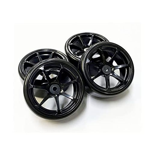 TOPLINEホイルはめ込み済みドリフトタイヤT7ホイルオフセット3ブラック1台分HD-033BK