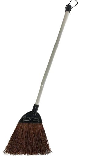 日本クリンテック BP庭ほうき赤シダ短柄 幅21cm 全長75cm 屋外 コシの強い天然繊維 大きなゴミや土砂の掃除【お得な5本セット】