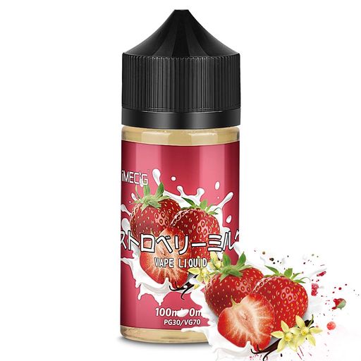 電子タバコリキッドストロベリーミルクVapeliquidパニラベイプリキッド大容量100mlIMECIGニコチンなし