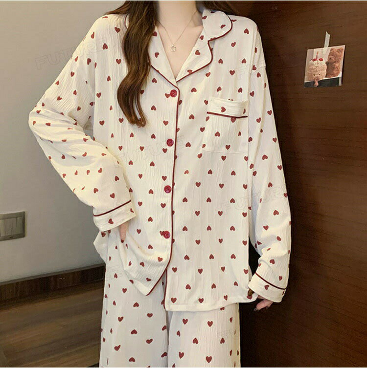 パジャマ レディ一ス 夏用 長ズボン 秋 綿 コットン 前開き ポケット付き 安い 長袖 柔らか 生産 セットアップ 上下セット ルームウェア 部屋着 寝間着 可愛い 肌触り 韓国 ロングパンツ 薄手 吸汗 着心地 プレゼント 外出 旅行 入院 ギフト おしゃれ 母の日 敬老の日