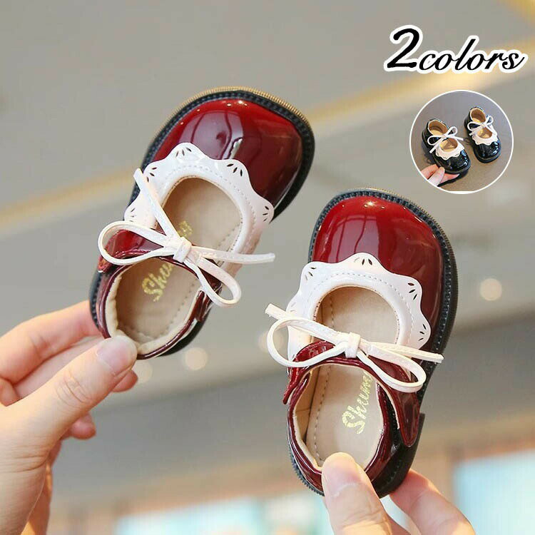 フォーマルシューズ キッズ 女の子 発表会 靴 ベビーシューズ ファーストシューズ リボン ボウタイ 子..