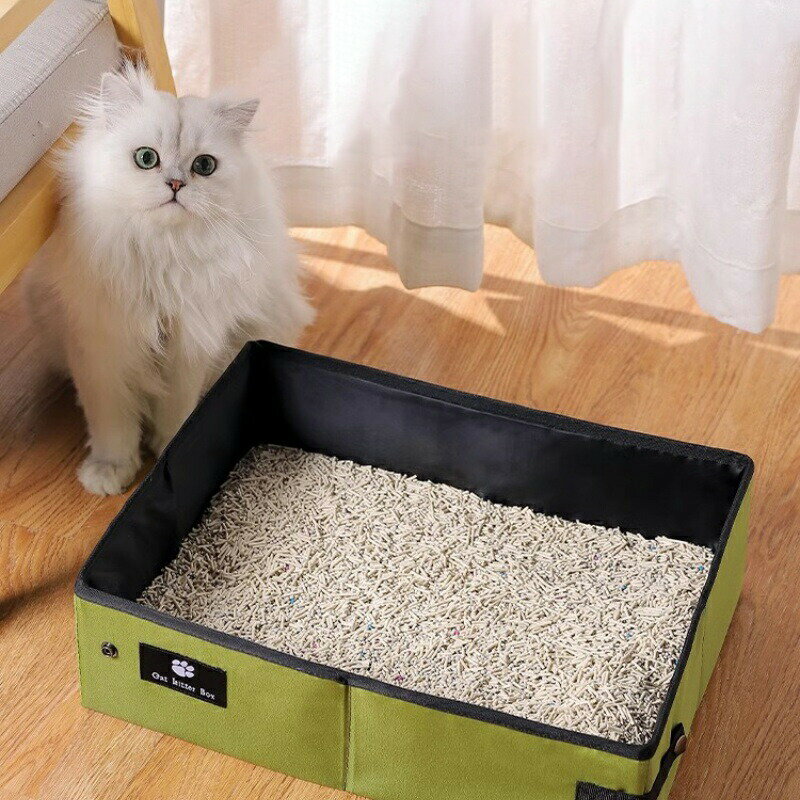 猫用 ポータブル トイレ 地震対策 折りたたみ 携帯 猫トイレ 防水 撥水 簡易猫トイレ 本体 お手入れ簡単 消臭 トイレ 猫 持ち運び 防災 避難用 地震対策 防災 避難グッズ 車載 軽量 猫・小型犬用 猫のトイレ コンパクト 地震/災害/非常用/お出かけ/旅行/キャンプ