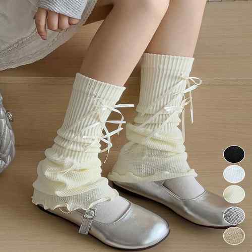 レディース ボリューム 足首ウォーマー 裾フレア ルーズソックス JK美脚 コスチューム履きやすい 秋冬靴下 履きやすい 文化祭 学園祭靴下 可愛い韓国風グッズ レッグソックス無地