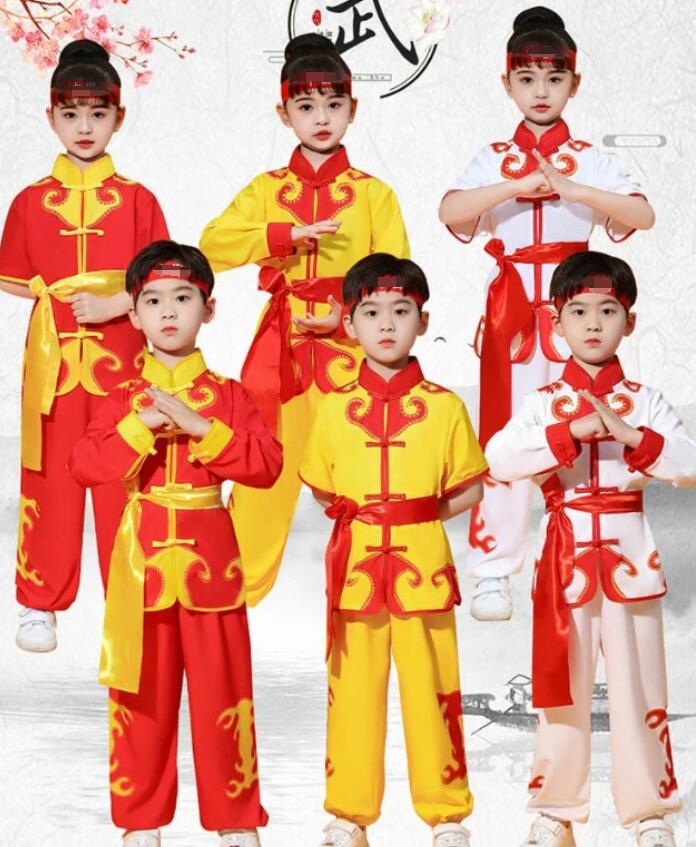 武術服 太極拳 ウエア 3点セット 長袖 半袖 大人/子供ダンス衣装 エスニック柄 ロングパンツ 男女兼用 太極拳服 団体服 ステージ衣装 拳法 カンフー 表演...