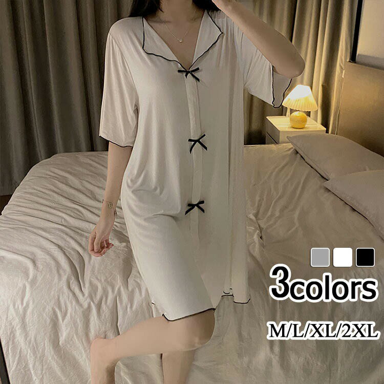 パジャマ レディース 春夏 ルームワンピース ルームウェア パッド付き カップ付き レース フレア リボン 婦人 部屋着 寝間着 パジャマ ワンピース ナイトウェア 寝巻き 女性 大人可愛い おしゃれ