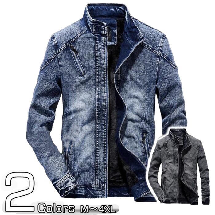 デニムジャケット メンズ ライターズジャケット ジージャン Gジャン ジップアップパーカー ストレッチ ..