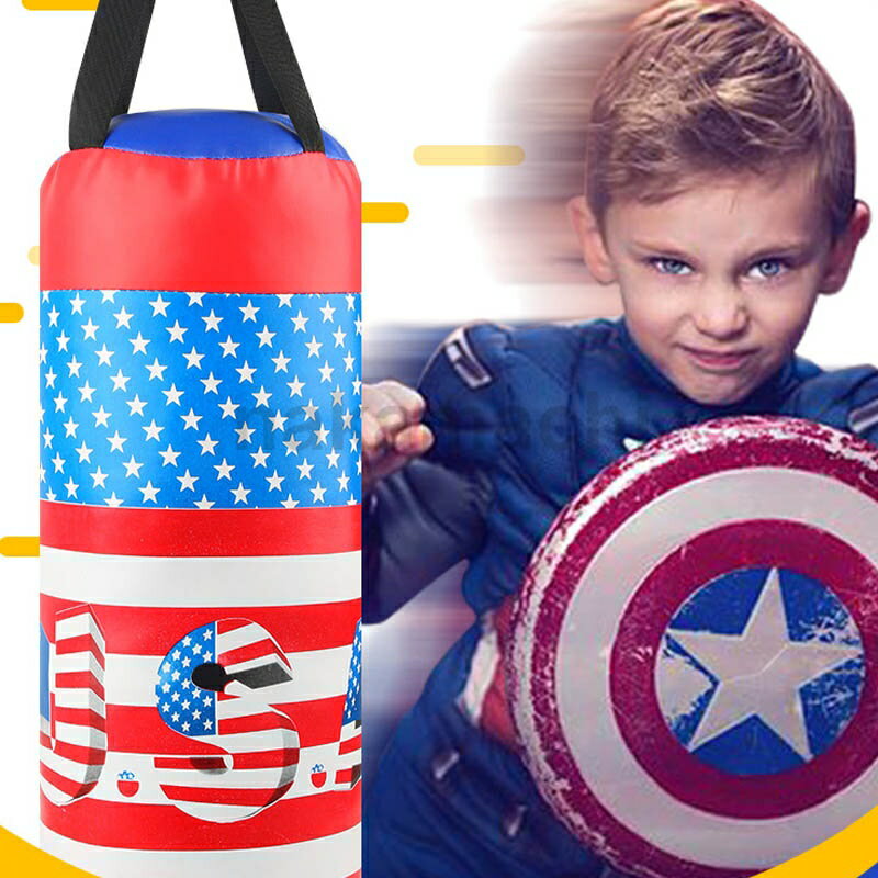 PU パンチングバッグ 吊り下げ式サンドバッグ 子供用 スパーリング トレーニング キックボクシング パンチンググローブ付 総合格闘技 ムエタイ 空手 オフィス ジム ホーム フィットネス ワークアウト 運動不足解消