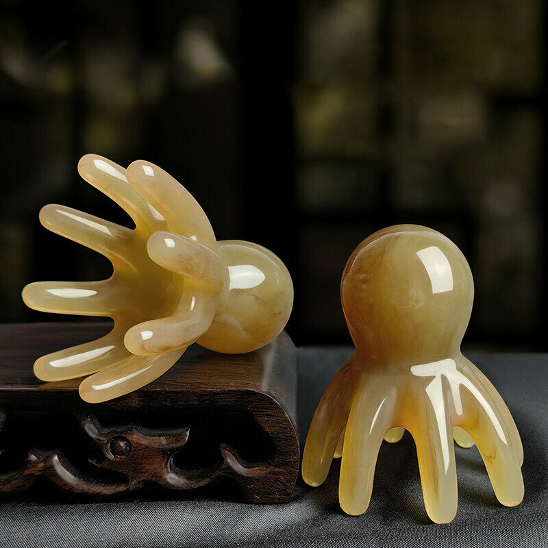 頭皮 マッサージ 器具 2個セット 8爪 タコ ヘッドマッサージャー 腹部 背中 指トレ 鼻筋 マッサージ 顔..