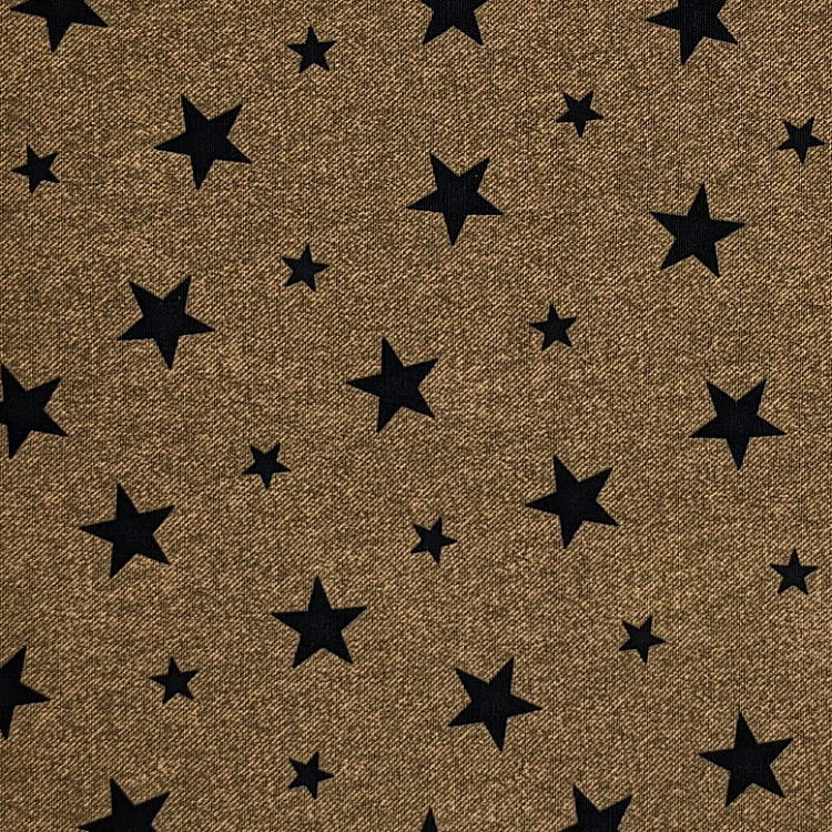 ミニ巾着袋・SS袋(15cm×12cm)【デニム調 スター柄 デニムブラウン】巾着 ポーチ お守り入れ プリント マチ無し 日本製 ハンドメイド プレゼント 可愛い 洗える コットン生地 綿 布 イヤホン リップ 化粧品 印鑑 薬 サプリ 鍵 ハンカチ マスク 飴 男の子 女の子 星 シンプル — vista 3
