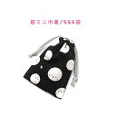超ミニ巾着袋・SSS袋(11cm×8cm)【まんまるにゃんこ柄 ブラック】巾着 ポーチ お守り入れ 小物袋 菓子袋 飴袋 小さい袋 プリント マチ無し 日本製 ...