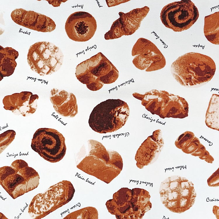 はし袋・小(23cm×6cm)【ベーカリーパン柄 オフホワイト】箸袋 はし入れ 箸入れ マイ箸 お箸ケース ハブラシ入れ お弁当 携帯用 細長巾着 ランチセット 日本製 プリント コットン生地 綿 布製 可愛い 入園 入学 幼稚園 保育園 小学校 中学校 ぱん ブレッド 食パン メロンパン