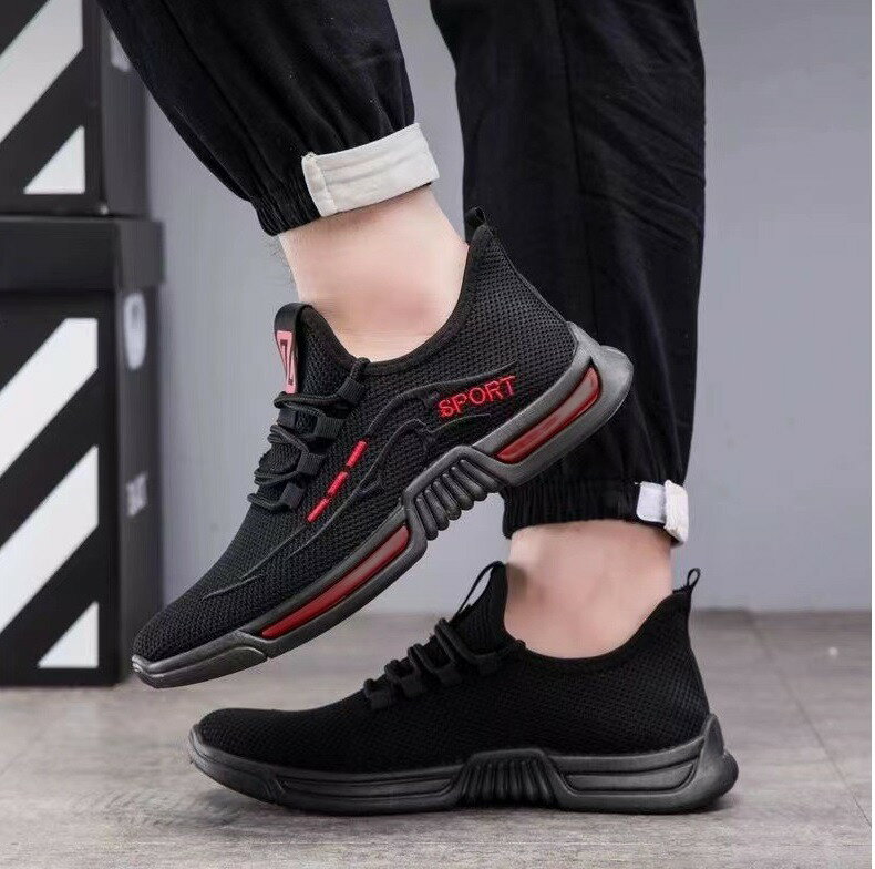 メンズ スニーカー ランニングシューズ フィットネス ウォーキング スポーツ カジュアル かっこいい 靴 黒 ブラック 秋 冬
