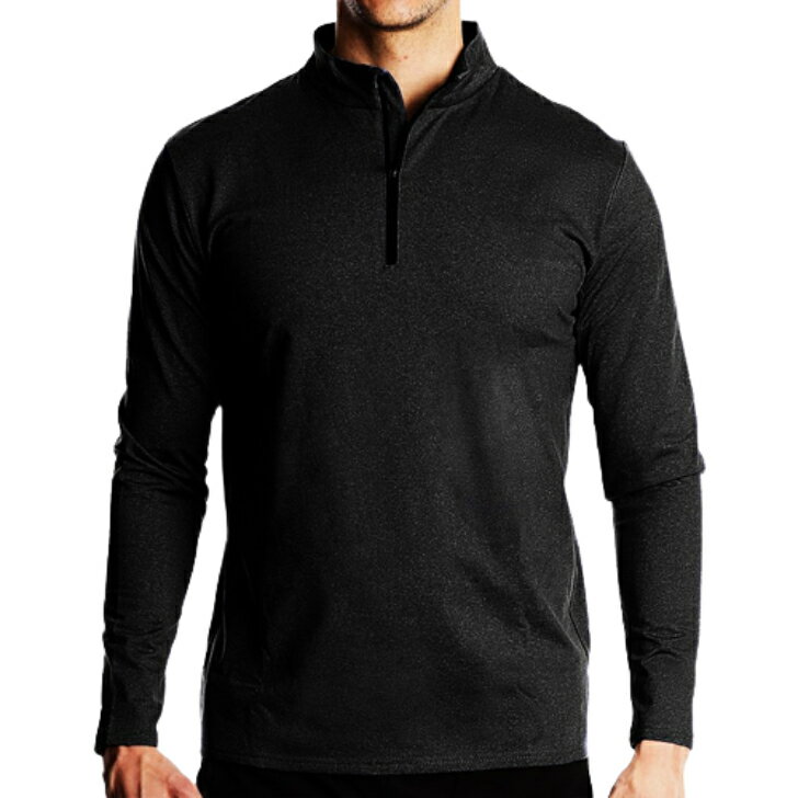 ハーフジップ シャツ 長袖 メンズ ウェア 速乾 カッター プルオーバー スポーツ トレーニング ゴルフウ..