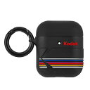 Case-Mate~Kodak Kodak Matte Black + Shiny Black Logo Case for AirPods GA|bhP[X