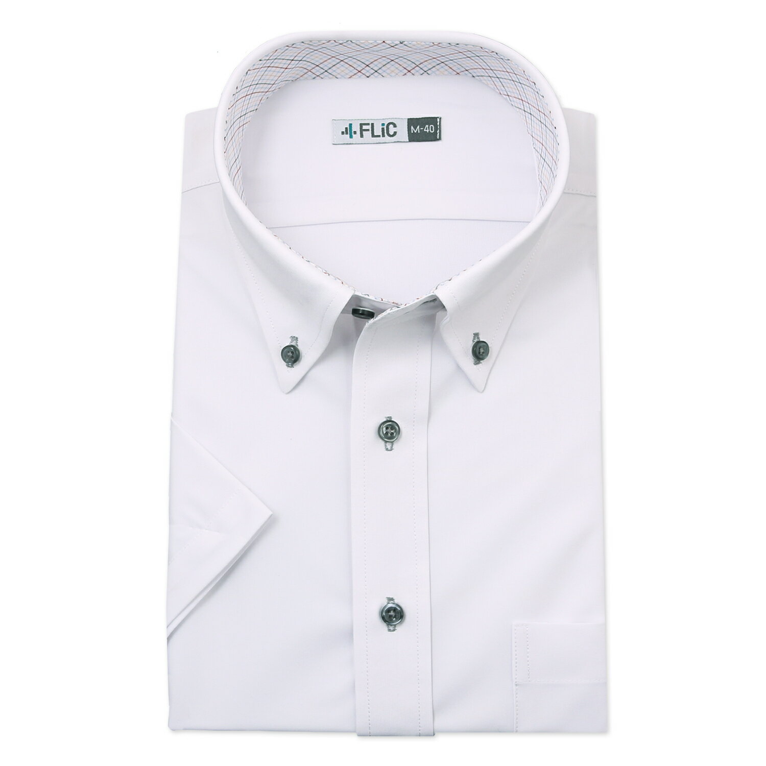 ワイシャツ ノーアイロン 半袖 メンズ ストレッチ ニットシャツ ニットワイシャツ 吸水速乾 ボタンダウン ニット素材 伸縮性 ホワイト 白 テレワーク リモートワーク クールビズ 時短ニットワイシャツ / szh1225