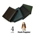 Hush Puppies(ハッシュパピー)コンパクト 二つ折り 財布 ショートウォレット L字ファスナー コインケース ソフトレザー 牛革 本革(メンズ)hp-aa003