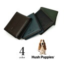 Hush Puppies 財布 メンズ Hush Puppies(ハッシュパピー)コンパクト 二つ折り 財布 ショートウォレット L字ファスナー コインケース ソフトレザー 牛革 本革(メンズ)hp-aa003