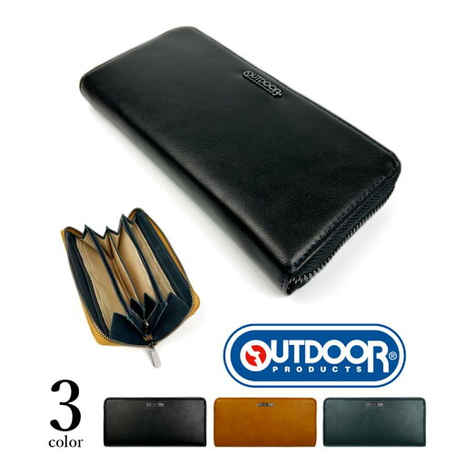 OUTDOOR(アウトドア)ラウンドファスナー 長財布 ロングウォレット 蛇腹式 L字ファスナー コインケース ロゴエンブレム レザー調(メンズ)od0231 OUTDOOR(アウトドア)ラウンドファスナー 長財布 ロングウォレット 蛇腹式 L字ファスナー コインケース ロゴエンブレム レザー調(メンズ)od0231