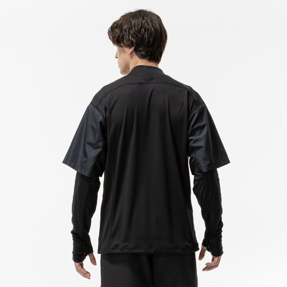【ミズノ MIZUNO 陸上競技ウェア ロンT ロングTシャツ】 [ユニセックス] 防風プラクティスロングシャツ (長袖) U2MAC50309 (ブラック) 2