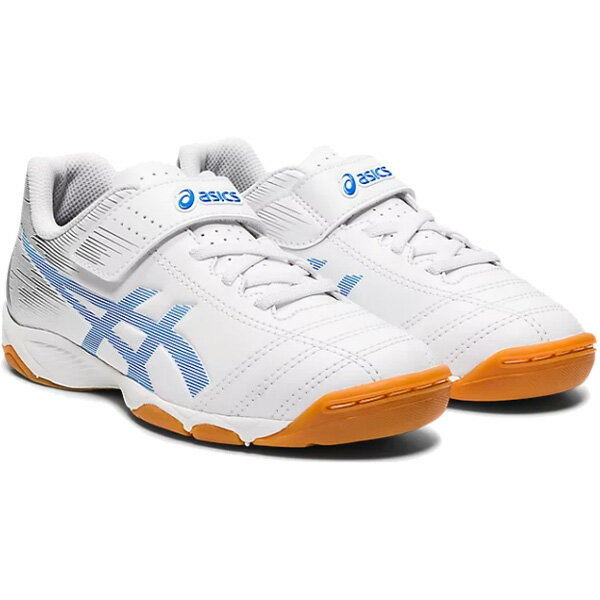 ☆送料無料☆JUNIOLE 6 IN/ジュニオーレ 6 IN(ホワイト×エレクトリックブルー)　1104A044-102【ASICS】アシックスジュニアサッカーインドアシューズ