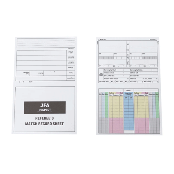 ☆ネコポス配送可☆JFA マッチレコードシート（10枚入り） JO-484【JFA】JFA サッカー アクセサリー