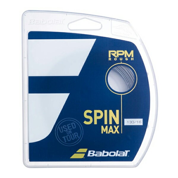 ★ネコポスなら2張りまで送料無料★RPM ROUHG SPIN MAX (12m) / RPMラフ スピンマックス (12m)【BABOLATテニスガット単張】241140-115