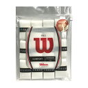 グリップテープ ［ネコポスなら送料サービス］WILSON プロオーバーグリップ12本パック (ホワイト)【WILSONアクセサリー】WRZ4022-WH (PRO OG 12PK-WH)