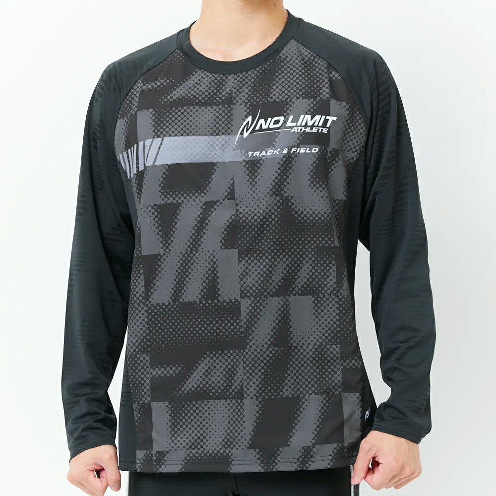 [ネコポス配送]【NISHI ニシスポーツウェア 陸上 ランニングウェア ロングTシャツ】[ユニセックス] ウインドカットロングスリーブシャツ2811A597-001 (Pブラック)