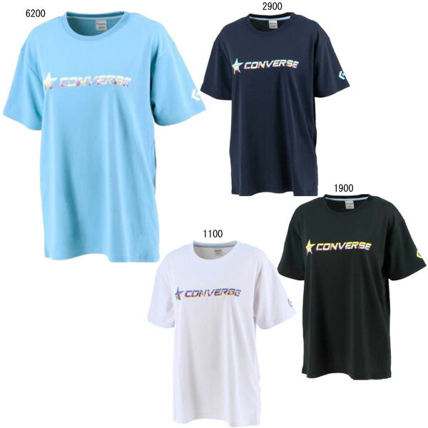 カテゴリ バスケット ウェア メーカー CONVERSE 商品名 ウィメンズプリント Tシャツ 品番 CB321351 カラー 1100:ホワイト 2300:スモークブルー 2900:ネイビー 1900:ブラック 素材 リバースメッシュニット2（ポリエステル100％） 特徴 ●サイズ S.M.L.O 女子をターゲットにしたウィメンズシリーズ。吸汗、速乾性に優れているので、運動中の肌へのベタつきを軽減します。コンバースのロゴを転写プリントで表現しました。 参考サイズ Sサイズ：約152〜157cm　バスト:78〜82cm　 Mサイズ：約157〜162cm　バスト：81〜85cm　 Lサイズ：約162〜167cm　バスト：84〜88cm　 Oサイズ：約167〜172cm　バスト：87〜91cm　 ＜ネコポスの注意事項＞※必ずお読みください ・荷物のサイズは角形A4サイズ(31.2cm×11.5cm)以内かつ厚さ2.5cm以内、重さ1kg以内となります。 　※上記サイズを超える場合は宅配便での発送となります。 ・ポストに直接投函されます。 　※ポストに投函できない場合は持ち戻ります。 ・代金引換でのご注文はお受けできません。 　※代金引換でのご注文の場合は通常送料がかかります。 ・配送日時のご指定はお受けできません。 　※一部地域を除き発送翌日のお届けとなります。 ★合わせて買いたい★"セットアップ商品" はこちらから！