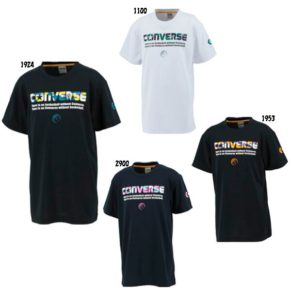 カテゴリ ジュニア バスケット ウェア メーカー CONVERSE 商品名 プリントTシャツ 品番 CB431354 カラー 1100:ホワイト 2900:ネイビー 1924:ブラック×ターコイズ 1953:ブラック×ゴールド 素材 クイックドライメッシュニット（ポリエステル100％） 特徴 ミニバスをターゲットにしたジュニアライン。吸汗、速乾性に優れた素材を使用してるので、運動中の肌へのベタつきを軽減。130cm寸対応。男女共用。コンバースロゴの中をタイポグラフィーに仕上げました。 ●サイズ 130.140.150.160 参考サイズ 130：約125〜135cm　胸囲：58〜66cm　 140：約135〜145cm　胸囲：64〜72cm　 150：約145〜155cm　胸囲：70〜78cm　 160：約155〜165cm　胸囲：76〜84cm　 ＜ネコポスの注意事項＞※必ずお読みください ネコポスをご選択いただいたお客様は、ご注文後に送料(ネコポス金額)を訂正いたします。 ・荷物のサイズは角形A4サイズ(31.2cm×11.5cm)以内かつ厚さ2.5cm以内、重さ1kg以内となります。 　※上記サイズを超える場合は宅配便での発送となります。 ・ポストに直接投函されます。 　※ポストに投函できない場合は持ち戻ります。 ・代金引換でのご注文はお受けできません。 　※代金引換でのご注文の場合は通常送料がかかります。 ・配送日時のご指定はお受けできません。 　※一部地域を除き発送翌日のお届けとなります。 ★合わせて買いたい"セットアップ商品" はこちらから！