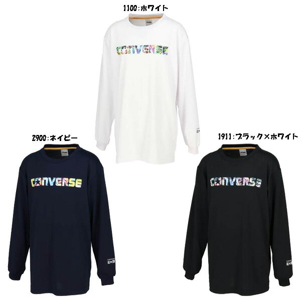 ☆ネコポス対応可☆ JR プリントロングスリーブシャツCB432356L【CONVERSE】コンバース ジュニア バスケットウェア