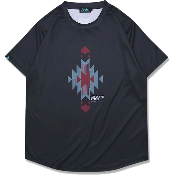 ☆ネコポス配送☆ Arch native pattern tee [DRY] T125-150【Arch】アーチ バスケットウェア