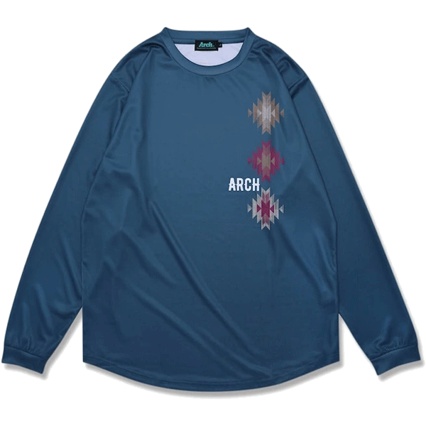 ☆ネコポス配送☆ Arch native pattern L/S tee [DRY] T325-109【Arch】アーチ バスケットウェア