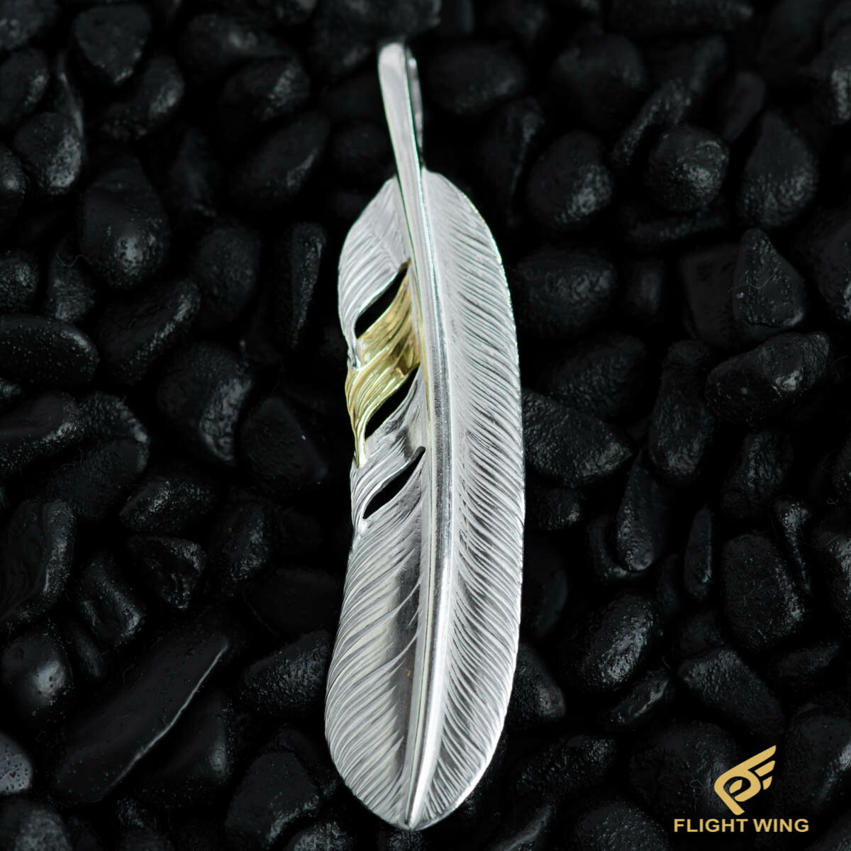 樂天商城 - 【 LA KEY 】【正規代理店】Point K18 SV Plain Feather / ポイントK18 SV プレーン特大フェザー(右)【新品】