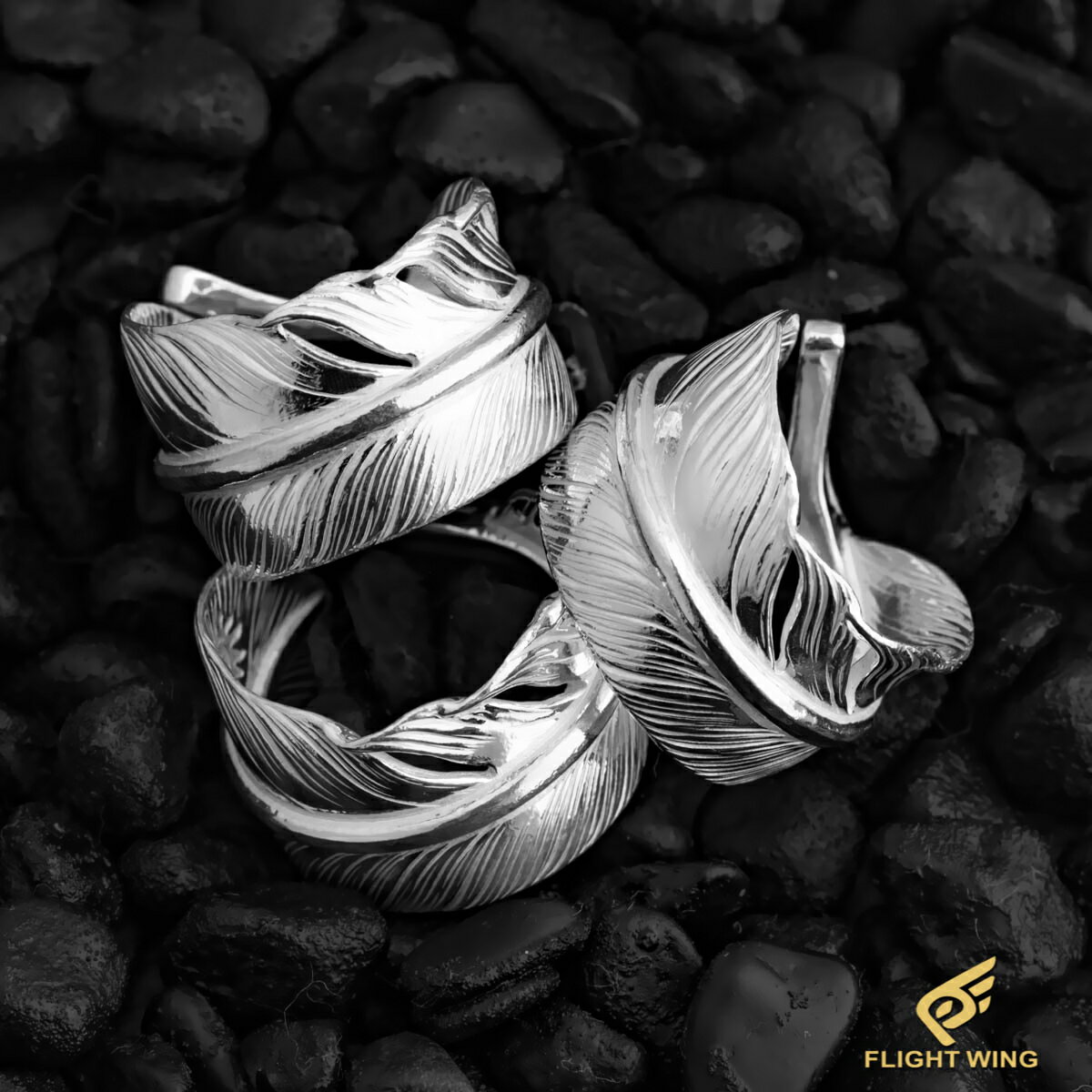 y LA KEY zyK㗝XzSilver Plain Feather Ring / SVv[tFU[O