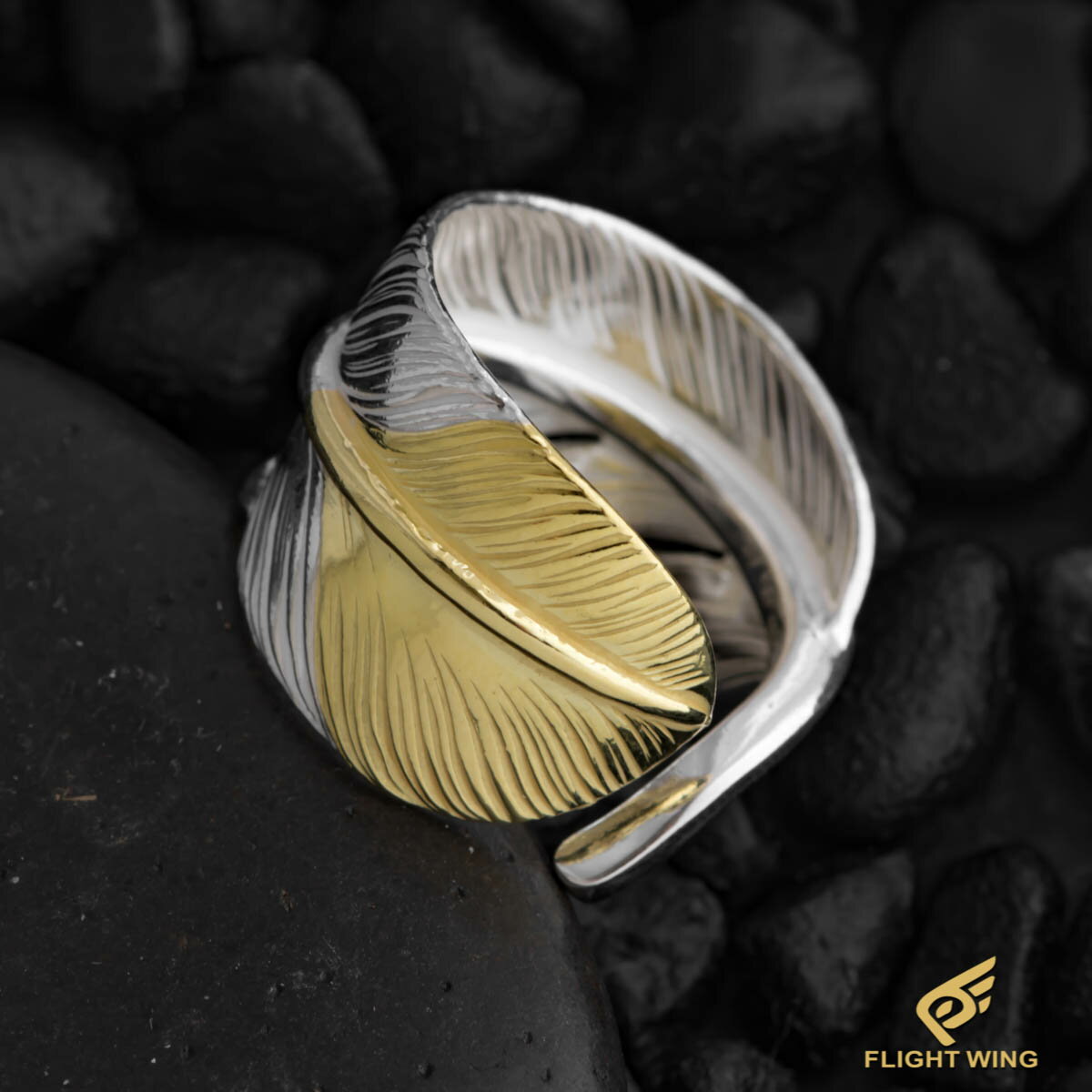 樂天商城 - 【 LA KEY 】【正規代理店】K18 Top SV Feather Ring / 先金フェザーリング【新品】