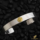 【 LA KEY 】【正規代理店】SV Bangle with K18 Sakura / 桜メタル付き平打ちブレス【新品】