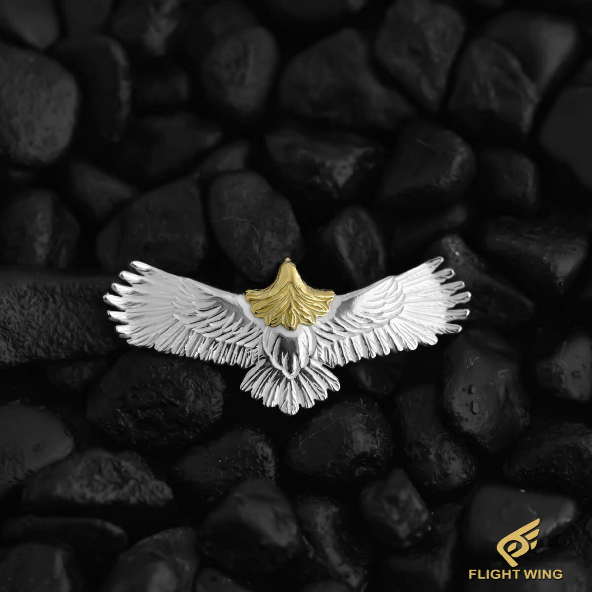 【 LA KEY 】【正規代理店】K18 Head SV Mini Eagle / 頭金 ミニイーグル ネックレスペンダントトップ【新品】