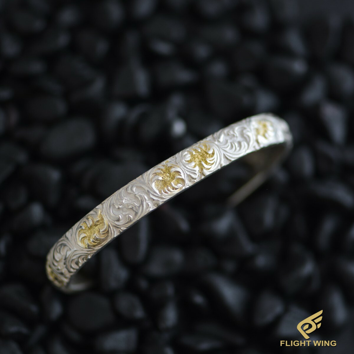 其它 素材 - 【 LA KEY 】【正規代理店】Point Kindami SV Arabesque Bangle / 金彩唐草ブレス【新品】