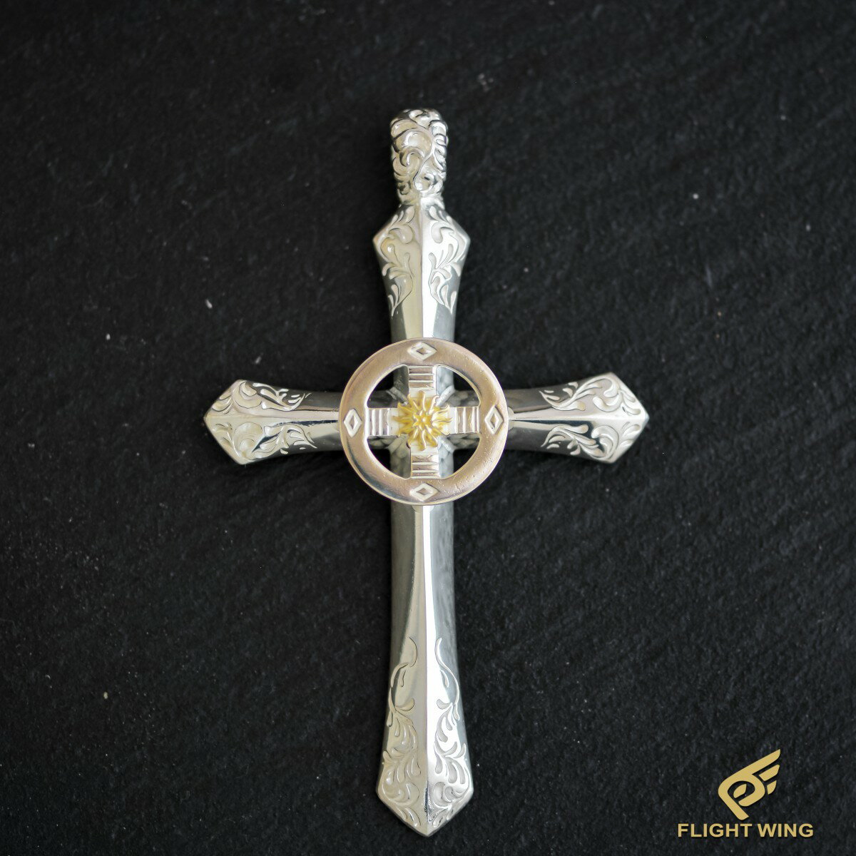 樂天商城 - 【 LA KEY 】【正規代理店】SV Arabesque Cross with K18 Sun SV Wheel / K18太陽メタル付きホイールクロス【新品】