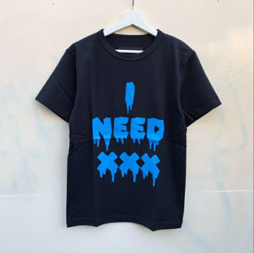【GOD SELECTION XXX】 I NEED XXX Tシャツ 青【新品】 【GOD SELECTION XXX】 I NEED XXX Tシャツ 青【新品】