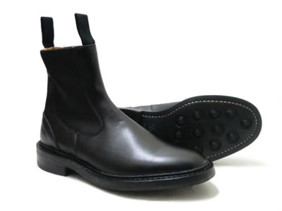 トリッカーズ サイドゴアブーツ ダイナイトソール ＜ブラックボックスカーフ＞ プレーントゥ JP-Trickers6551 BlackBoxCalf〔FL〕【楽ギフ_包装】【送料無料】