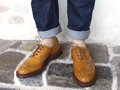 トリッカーズ バートン ウィングチップ カントリー ダイナイトソール Tricker's BOURTON M5633 ＜エイコンアンティーク＞　ライトブラウン ＜日本正規代理店規格モデル＞短靴　ローカット〔FL〕【楽ギフ_包装】【送料無料】