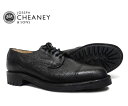 JOSEPH CHEANEY ジョセフ チーニー CAIRNGORM ケンゴン BLACK GRAIN キャップトゥ シューズ ブラック ジボ革 グレインカーフ コマンドソール メンズ〔FL〕【あす楽】