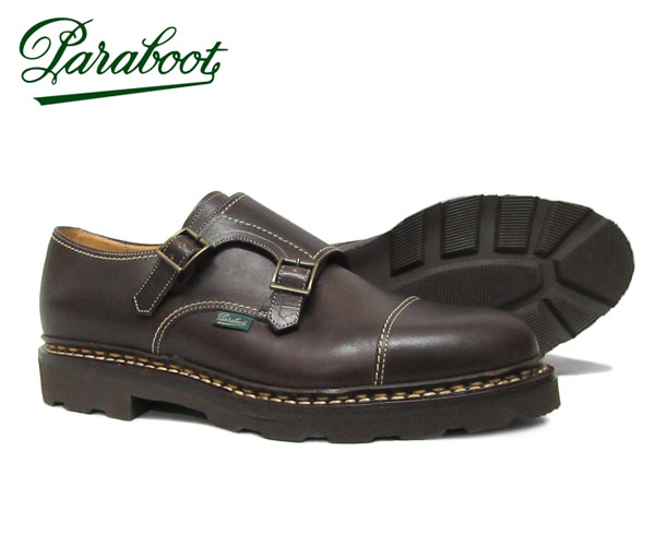 【お手入れ用クリームプレゼント中】 パラブーツ ウィリアム メンズ ダブルモンク ビジネス *ブラウン Paraboot William 981413 CAFE...