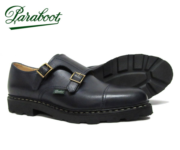 【お手入れ用クリームプレゼント中】 パラブーツ ウィリアム メンズ ダブルモンク ビジネス *ネイビー Paraboot William 981409 NUIT ニュイ ウイリアム〔FL〕【あす楽】