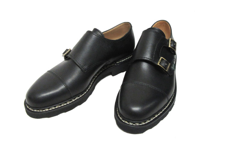 【お手入れ用クリームプレゼント中】 パラブーツ ウィリアム メンズ ダブルモンク ビジネス *ブラック Paraboot William 981412 NOIR ノアール ウイリアム BLACK〔FL〕【あす楽】