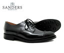 【＼～5/7 10時まで／10％オフクーポン発行中！！】SANDERS サンダース Military Derby Shoe ミリタリー ダービー シュー 1128B ブラック メンズ ストレートチップ キャップトゥ ビジネスシューズ〔FL〕