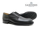 SANDERS サンダース 1945BOW B.G.S. PLAIN TOE ブラック メンズプレーントゥ シューズ BLACK 〔FL〕【あす楽】【楽ギフ_包装】