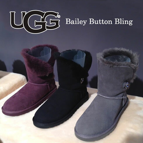 【S】【国内正規品】アグ ムートンブーツ 2014新作 レディースベイリー ボタン ブリング 3349 ショートUGG AUSTRALIA Bailey Button Bling〔SK〕